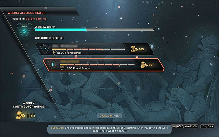 Every player has their own Alliance and initially is the only member - What is the Alliance and how to reach new levels in Anthem? - FAQ - Anthem Guide