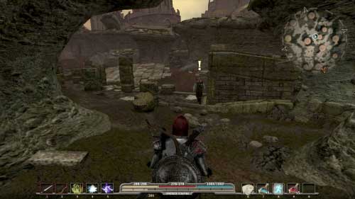 The path is leading straight to the entrenchment near the city - Behind the Lava Fields - Walkthrough - Arcania: Fall of Setarrif - Game Guide and Walkthrough