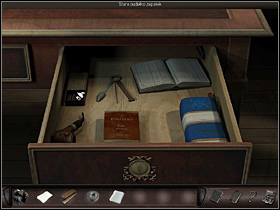 Pressing it, Nicole unlocks the right drawer - Paris, France, April 15-17, 2008 - Ballet room - April 15-17, 2008 - Art of Murder: Hunt For The Puppeteer - Game Guide and Walkthrough