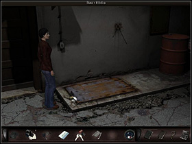 She approaches a pile of sand on the left and removes a wheel from the wheelbarrow - Paris, France, April 15-17, 2008 - Moulin Rouge - April 15-17, 2008 - Art of Murder: Hunt For The Puppeteer - Game Guide and Walkthrough