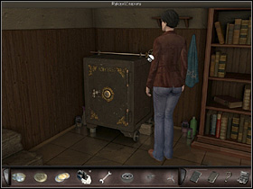 Nicole gets back near the desk and takes a rapier from the wall between the pictures - Azarra, Spain, April 18, 2008 - Antique shop - April 18, 2008 - Art of Murder: Hunt For The Puppeteer - Game Guide and Walkthrough