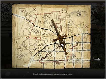 Just like before (right clicking on the key) Nicole turns it to set another part of the way (she makes an appropriate comment) - Paris, France, April 23, 2008 - Montmartre Cemetery - part 2 - April 23, 2008 - Art of Murder: Hunt For The Puppeteer - Game Guide and Walkthrough