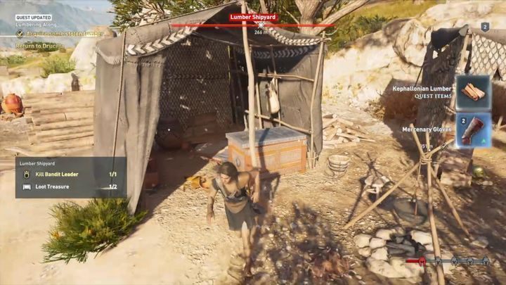 The chest with the wood - AC Odyssey: Kephallonia Islands, Side Quests - Side Quests - Assassins Creed Odyssey Guide