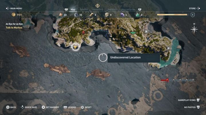 Underwater treasure with the necklace. - AC Odyssey: Kephallonia Islands, Side Quests - Side Quests - Assassins Creed Odyssey Guide