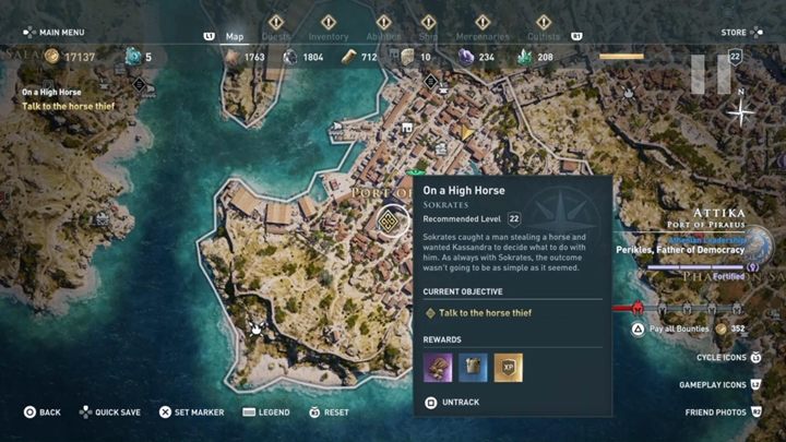 This quest starts: After you complete previous quests and talk to Sokrates - AC Odyssey: Attika, Side Quests - Side Quests - Assassins Creed Odyssey Guide