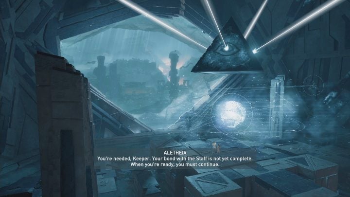 After entering the Gateway to the Lost City, you will have another meeting with Aletheia - AC Odyssey Fate of Atlantis: The Second Calling - Episode 2 - Torment of Hades - Assassins Creed Odyssey Guide