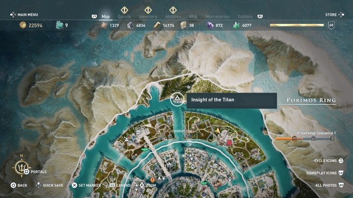 This location has three Perceptions of Hermes - AC Odyssey Fate of Atlantis: Porimos Ring, Judgement of Atlantis - Episode 3 - Judgement of Atlantis - Assassins Creed Odyssey Guide