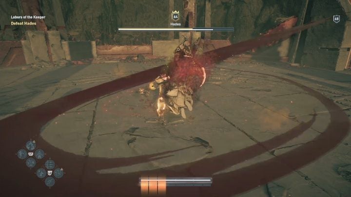 His swings serve as ranged attacks - AC Odyssey Fate of Atlantis: How to beat Hades? - Bosses - Assassins Creed Odyssey Guide