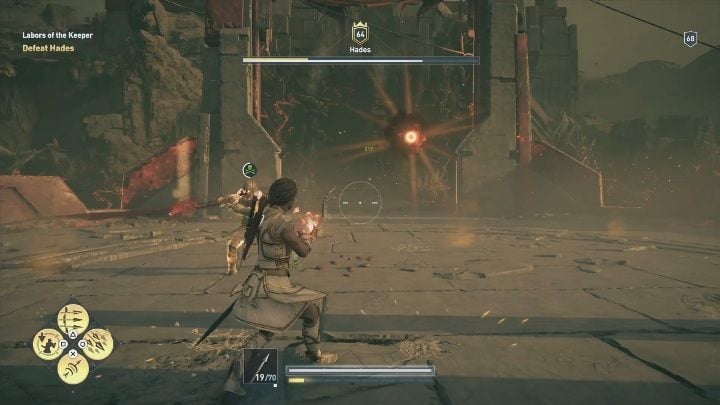 Hades can summon magic spheres that will keep attacking you until they are destroyed - AC Odyssey Fate of Atlantis: How to beat Hades? - Bosses - Assassins Creed Odyssey Guide