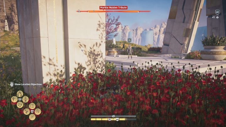 One of Marble Maiden Tributes can be found in the eastern part of the region, in the middle of a plain - AC Odyssey Fate of Atlantis: Asphodel Fields, Marble Maiden Tribute - Marble Maiden Tribute - Assassins Creed Odyssey Guide