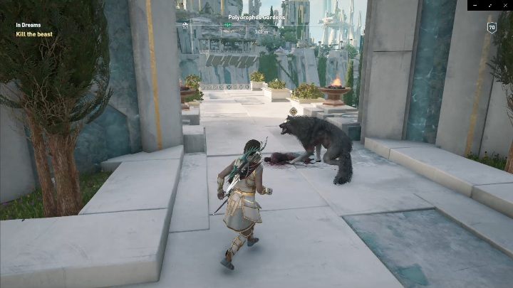 After talking to a woman, go to fight with the wolf - AC Odyssey Fate of Atlantis: In Dreams - Episode 3 - Judgement of Atlantis - Assassins Creed Odyssey Guide