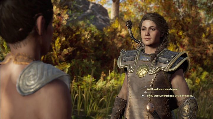 During this conversation you will be able to take the first step towards a romance with this woman - AC Odyssey: Thyia - Romance - Romances - Assassins Creed Odyssey Guide