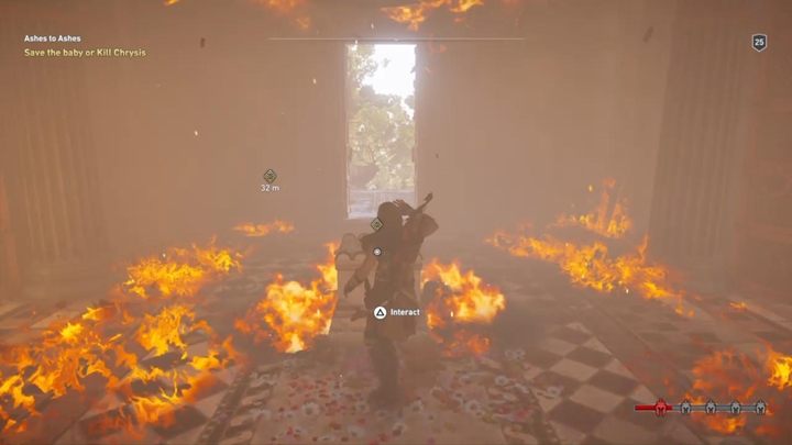 When you decide to save the child, Chrysis will flee - you will unlock a side quest, though - AC Odyssey: Important choices in Chapter 5 - Important choices - Assassins Creed Odyssey Guide