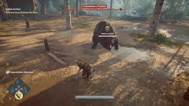 Description: Time to defeat the giant Kallisto the Bear - Constellation of Kallisto (Arkadia) - Hunting for Seven Beasts - Hunting for Seven Beasts - Assassins Creed Odyssey Guide