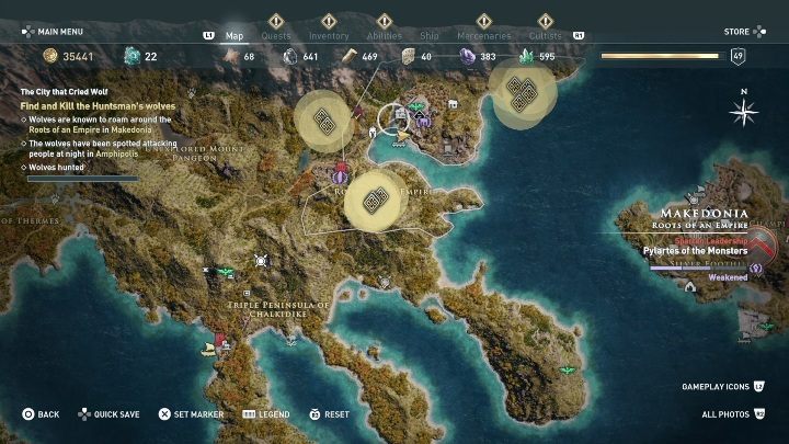 Walkthrough: This quest consists in killing all enemy wolves - AC Odyssey Legacy of the first blade: Side Quests - Episode 1 - Side Quests - Assassins Creed Odyssey Guide