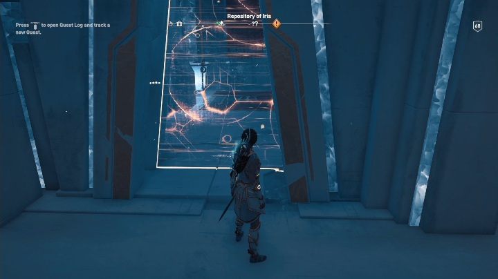 The entrance to the archive is at the bottom of the building - AC Odyssey Fate of Atlantis: Repository of Iris, Archives - Archives - Assassins Creed Odyssey Guide
