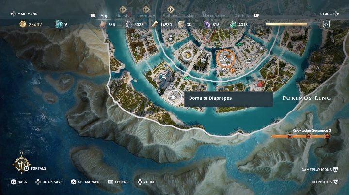The Tinia Archive is located in the southern part of Oikos of Atlantis - AC Odyssey Fate of Atlantis: The Tinia Archive - Archives - Assassins Creed Odyssey Guide