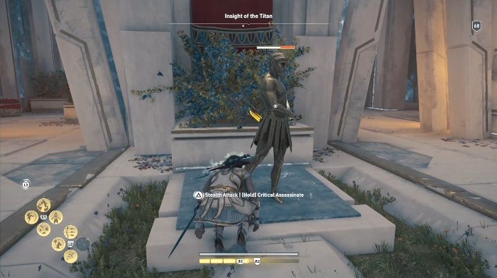 Before you start searching, eliminate all enemies - AC Odyssey Fate of Atlantis: Insight of the Titan, Perception of Hermes - Perception of Hermes - Assassins Creed Odyssey Guide