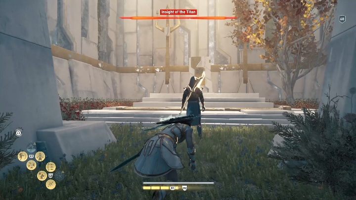 If you climb up the stairs, you will see an enemy guarding a tablet - AC Odyssey Fate of Atlantis: Insight of the Titan, Perception of Hermes - Perception of Hermes - Assassins Creed Odyssey Guide