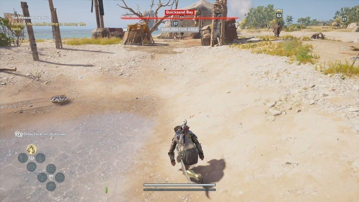 Your first task is to visit the bandit camp and find a hammer and a chisel - The Image of Faith - Side Quests in Assassins Creed Odyssey - Free DLC Side Quests - Assassins Creed Odyssey Guide