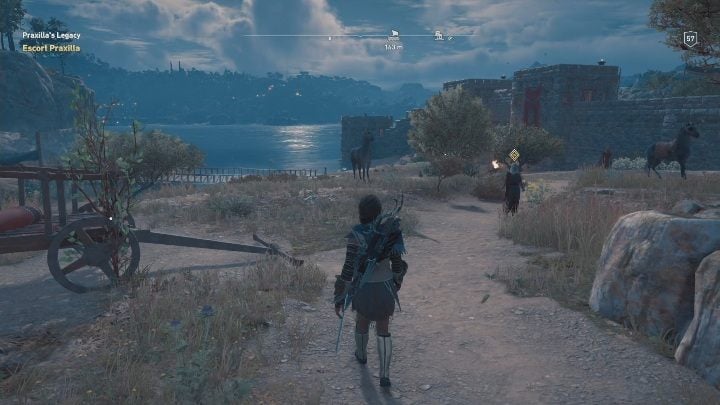 Youll once again escort Praxilla to the meeting location - A Poets Legacy - Side Quests in Assassins Creed Odyssey - Free DLC Side Quests - Assassins Creed Odyssey Guide