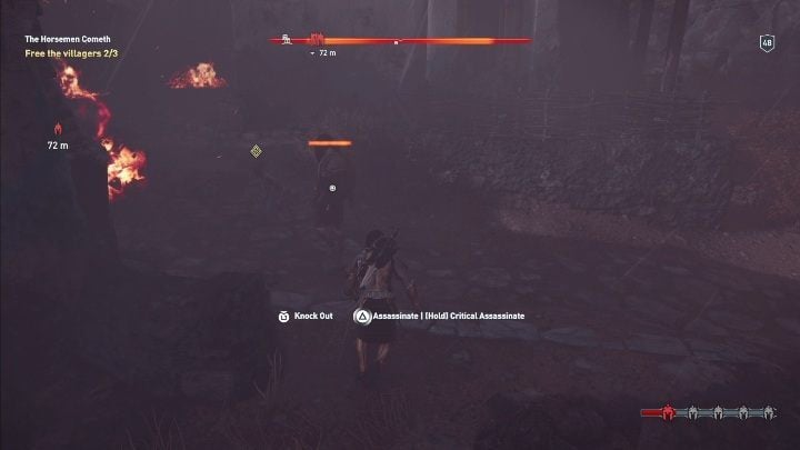 You have to save three prisoners from a burning village - AC Odyssey Legacy of the first blade: The Horsemen Cometh - Episode 1 - Assassins Creed Odyssey Guide