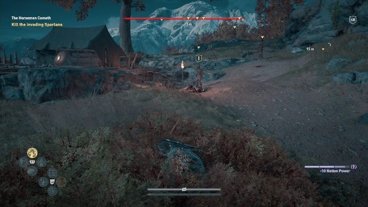 Your next task is to travel with strangers to the hill - AC Odyssey Legacy of the first blade: The Horsemen Cometh - Episode 1 - Assassins Creed Odyssey Guide