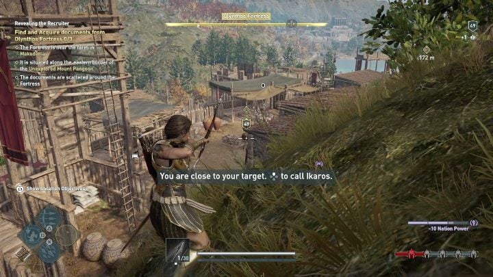 In Olynthos Fortress you have to get 3 documents - AC Odyssey Legacy of the first blade: Hunting the Huntsman - Episode 1 - Assassins Creed Odyssey Guide