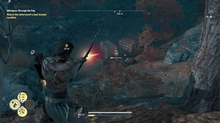 In order to start this mission you have to free a woman - AC Odyssey Legacy of the first blade: Hunting the Huntsman - Episode 1 - Assassins Creed Odyssey Guide