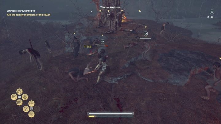 Opponents will appear near the boy - AC Odyssey Legacy of the first blade: Hunting the Huntsman - Episode 1 - Assassins Creed Odyssey Guide