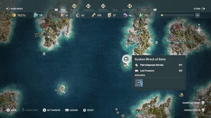 1 - AC Odyssey: Ainigmata Ostraka in Silver Islands - Ainigmata Ostraka - Assassins Creed Odyssey Guide