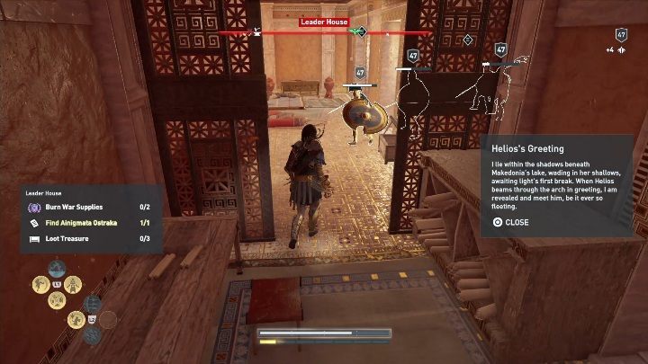 Location of the Ainigmata Ostraka: Leaders house in Makedonia - AC Odyssey: Ainigmata Ostraka on Makedonia - Ainigmata Ostraka - Assassins Creed Odyssey Guide