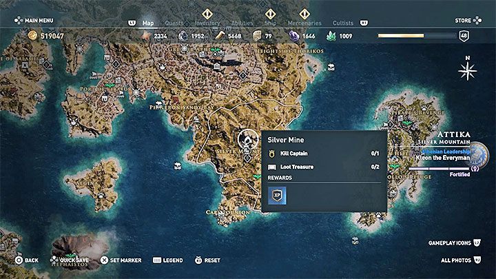 A unique place to obtain large amounts of crafting materials (including those raw materials that are less common in the game) is the Silver Mine, which is located in the Attika region in the central part of the map of the world - AC Odyssey: How to get crafting materials? - FAQ - Assassins Creed Odyssey Guide