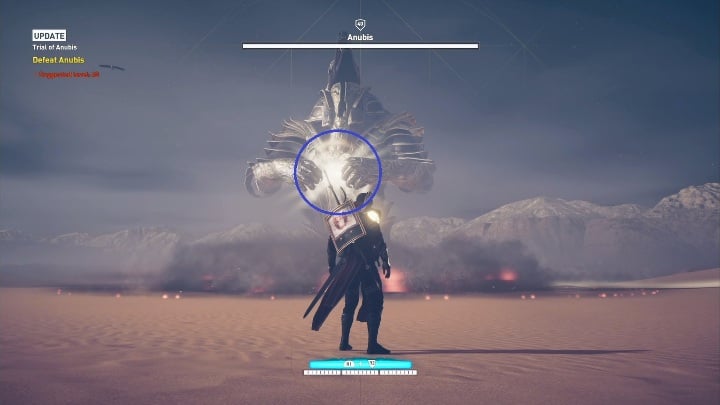 Attack the god with a bow - Trials of the Gods Guide - Trial of Anubis, Trial of Sobek and Trial of Sekhmet - Walkthrough - Assassins Creed Origins Guide