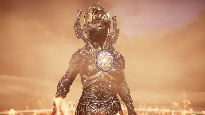 Attack the Sekhmet goddess with a bow - Trials of the Gods Guide - Trial of Anubis, Trial of Sobek and Trial of Sekhmet - Walkthrough - Assassins Creed Origins Guide