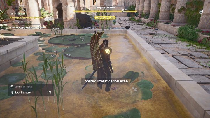Speak with the priestess and then head to the Temple of Karnak - Afterlife-Thebes - AC Origins The Curse of the Pharaohs DLC | Side quests - Underworld and Side quests - Assassins Creed Origins Guide