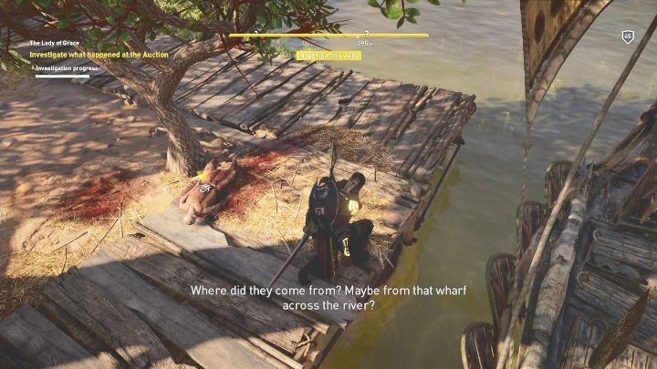 You start this mission with an investigation at the Auction - The Lady of Grace - AC Origins The Curse of the Pharaohs DLC | Main quests - Main quests - Assassins Creed Origins Guide