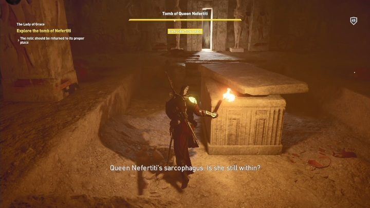 When you enter the tomb, you have to proceed straight ahead all the time - The Lady of Grace - AC Origins The Curse of the Pharaohs DLC | Main quests - Main quests - Assassins Creed Origins Guide