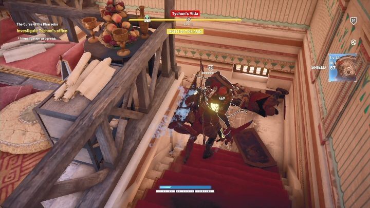 At the beginning of this mission talk with Isiodra - Curse of the Pharaohs part 2 - AC Origins The Curse of the Pharaohs DLC | Main quests - Main quests - Assassins Creed Origins Guide