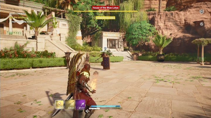 In The Moon Curser Village there is a man called Sutekh - Blood in the Water - AC Origins The Curse of the Pharaohs DLC | Main quests - Main quests - Assassins Creed Origins Guide