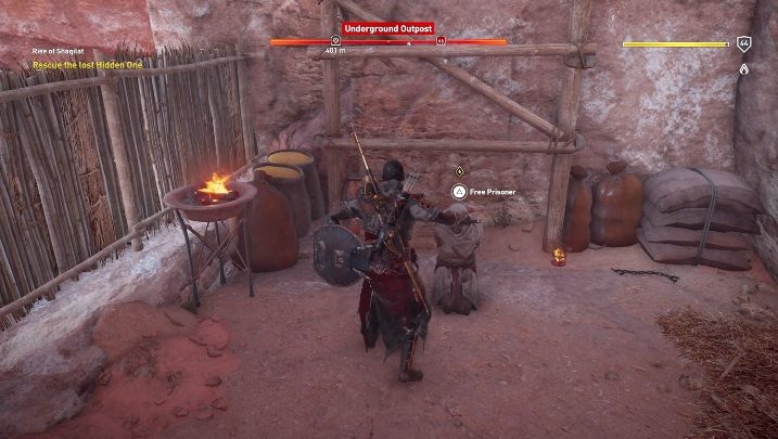 Next, you want to get to the Underground Outpost and rescue the prisoner there - Arsinoe Nome - Side Quests DLC - Assassins Creed Origins Guide
