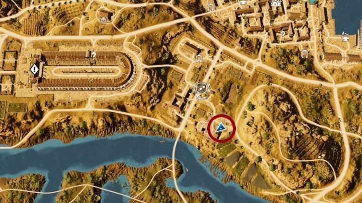 This papyrus can be found in Zephyros Stables in the Kanopos Nome province - Papyrus Puzzle in Kanopos Nome - Papyruses - Assassins Creed Origins Guide