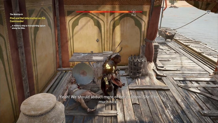 Your first objective is to find and take out the prisoner from Kerke Wharf - Atef-Pehu Nome and Haueris Nome side quests and quest map | Walkthrough - Side quests - Assassins Creed Origins Guide