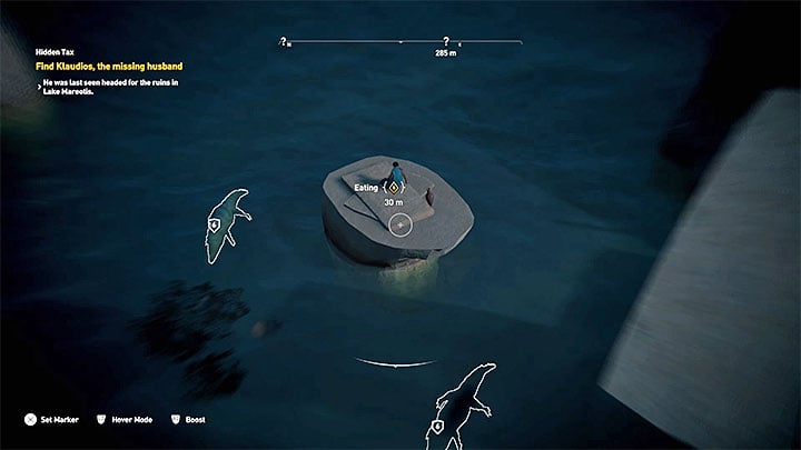 A woman asks Bayek to find her missing husband, Klaudios - Iment Nome and Lake Mareotis Side quests and quest map | Walkthrough - Side quests - Assassins Creed Origins Guide