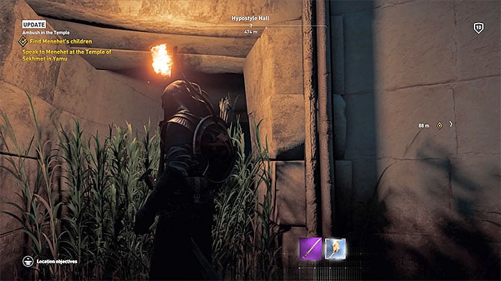 Meet with Menehet in the temple and explore it with him - Iment Nome and Lake Mareotis Side quests and quest map | Walkthrough - Side quests - Assassins Creed Origins Guide