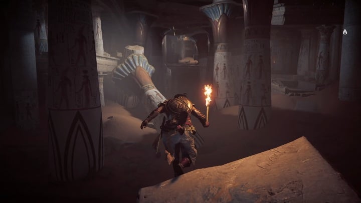 Go through the passage and enter a room with a giant statue - Tutorial (Prologue) | Main quests | Walkthrough - Main quests - Assassins Creed Origins Guide