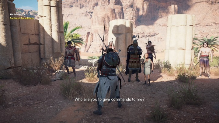 After that you must take the child to a temple - The False Oracle | Main quests | Walkthrough - Main quests - Assassins Creed Origins Guide