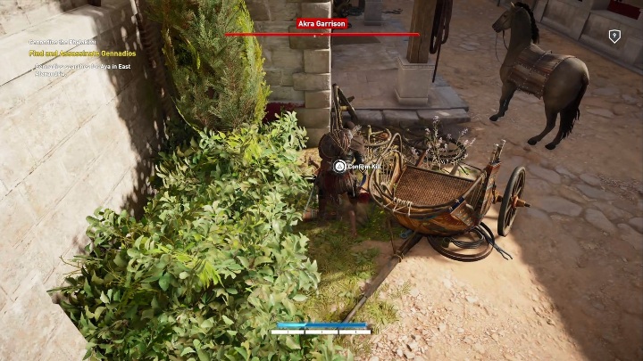 Use Senu to find the target and mark him - Gennadios the Phylakitai | Main quests | Walkthrough - Main quests - Assassins Creed Origins Guide