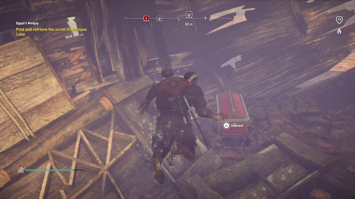 You learn that the scroll is at a bottom of a lake - Egipts Medjay | Main quests | Walkthrough - Main quests - Assassins Creed Origins Guide
