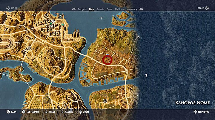 Go to that tree (see above) - Papyrus Puzzle in Alexandria - Papyruses - Assassins Creed Origins Guide